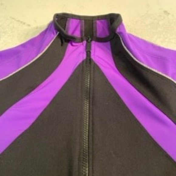 Vintage Small Bebe Sport Black with purple and silver details Jacket - Picture 2 of 13